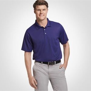 NWOT Russell Athletic Team Issue Performance Polo Men’s Small Solid Purple Plain